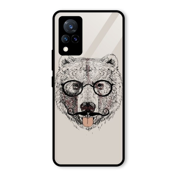 Studious Bear Glass Back Case for Vivo V21 5G