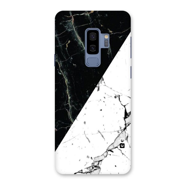 Stylish Diagonal Marble Back Case for Galaxy S9 Plus