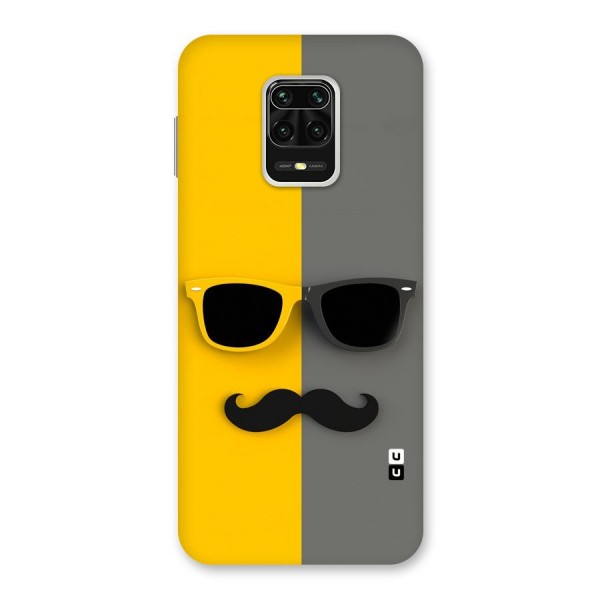 Sunglasses and Moustache Back Case for Redmi Note 9 Pro