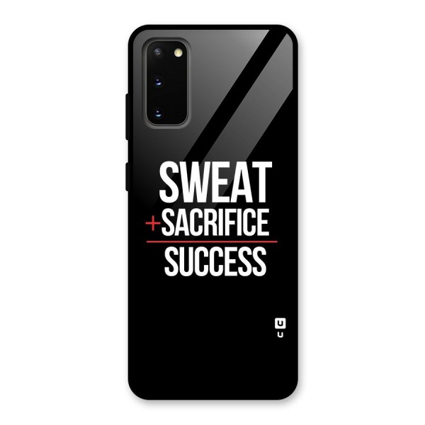 Sweat Sacrifice Success Glass Back Case for Galaxy S20