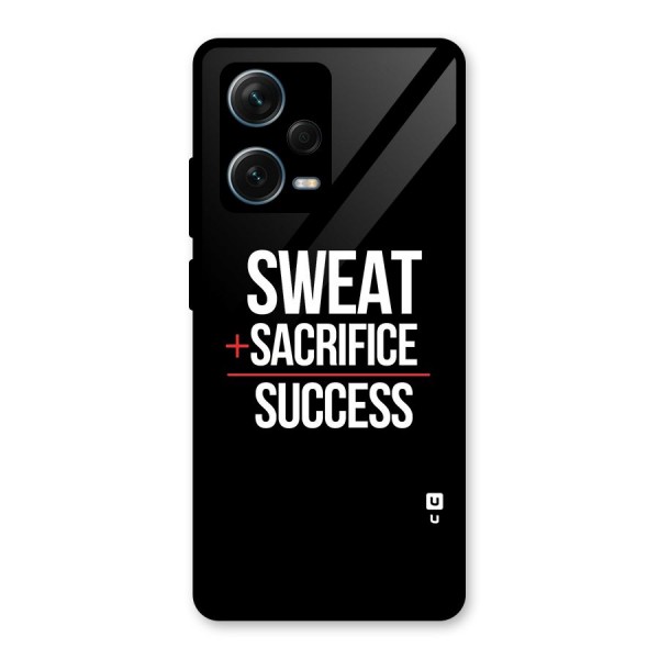 Sweat Sacrifice Success Glass Back Case for Redmi Note 12 Pro Plus 5G