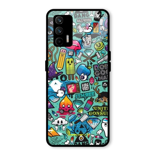 Sweet Candies Glass Back Case for Realme X7 Max