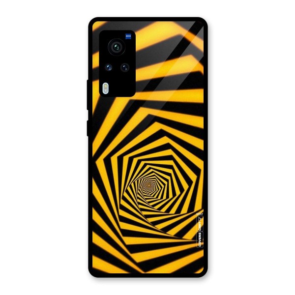 Taxi Pattern Glass Back Case for Vivo X60 Pro