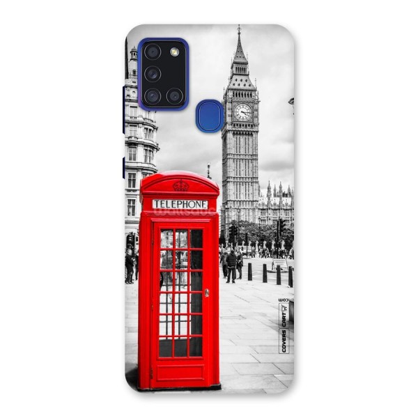 Telephone Booth Back Case for Galaxy A21s