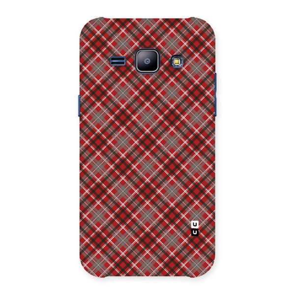 Textile Check Pattern Back Case for Galaxy J1