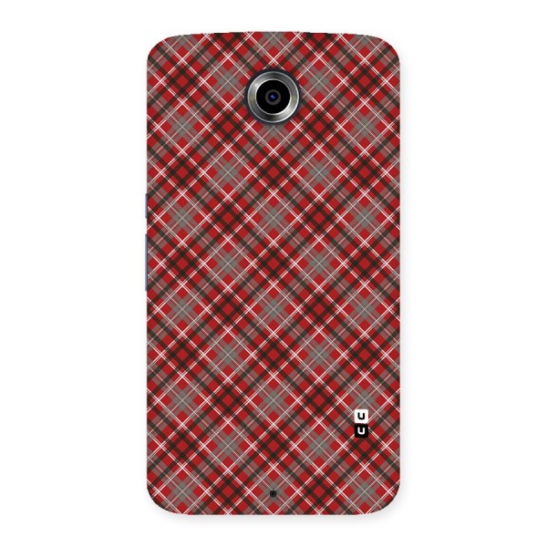 Textile Check Pattern Back Case for Nexsus 6