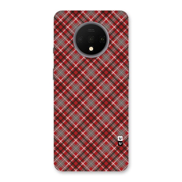 Textile Check Pattern Back Case for OnePlus 7T