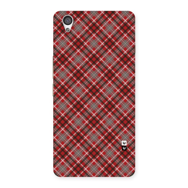 Textile Check Pattern Back Case for OnePlus X