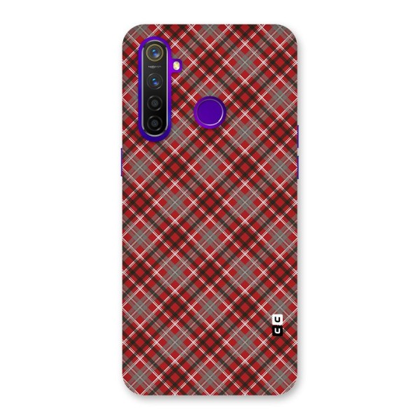 Textile Check Pattern Back Case for Realme 5 Pro