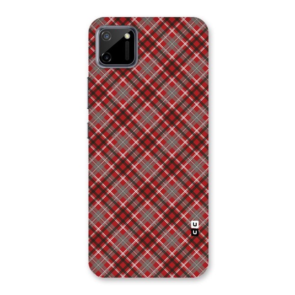 Textile Check Pattern Back Case for Realme C11