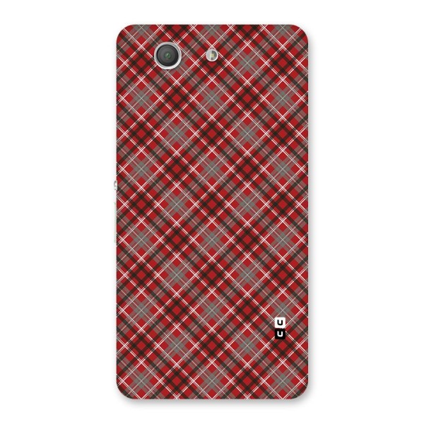 Textile Check Pattern Back Case for Xperia Z3 Compact