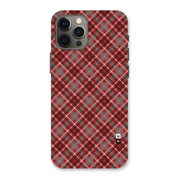 Textile Check Pattern Back Case for iPhone 12 Pro Max