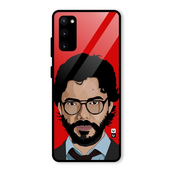 The Professor Illustration Art Glass Back Case for Galaxy S20 FE 5G