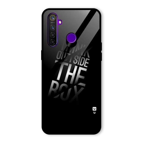 Think Outside the Box Glass Back Case for Realme 5 Pro