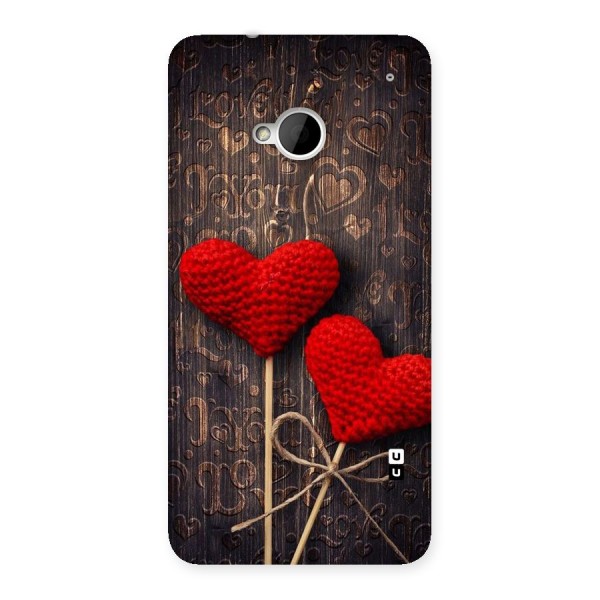 Thread Art Wooden Print Back Case for HTC One M7