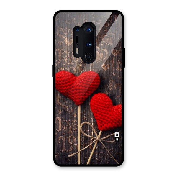 Thread Art Wooden Print Glass Back Case for OnePlus 8 Pro
