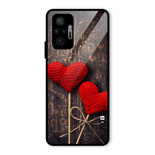 Thread Art Wooden Print Glass Back Case for Redmi Note 10 Pro