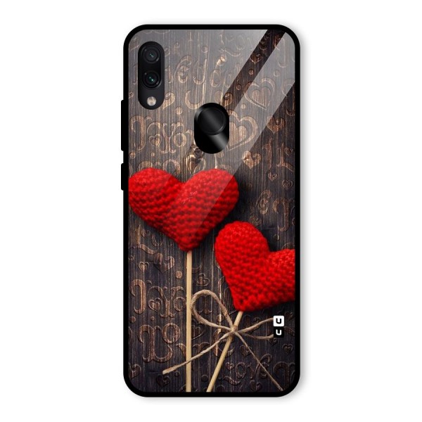 Thread Art Wooden Print Glass Back Case for Redmi Note 7 Pro