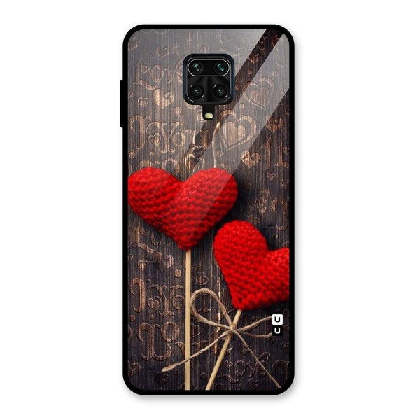 Thread Art Wooden Print Glass Back Case for Redmi Note 9 Pro Max