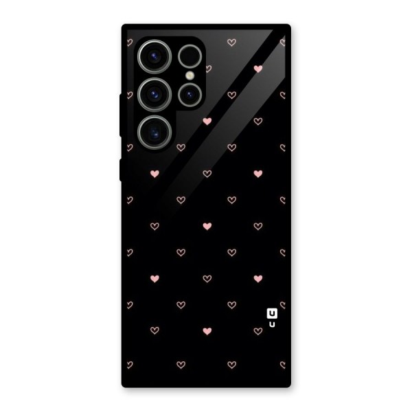 Tiny Little Pink Pattern Glass Back Case for Galaxy S23 Ultra