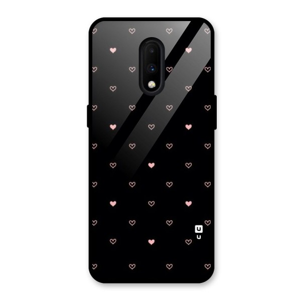 Tiny Little Pink Pattern Glass Back Case for OnePlus 7