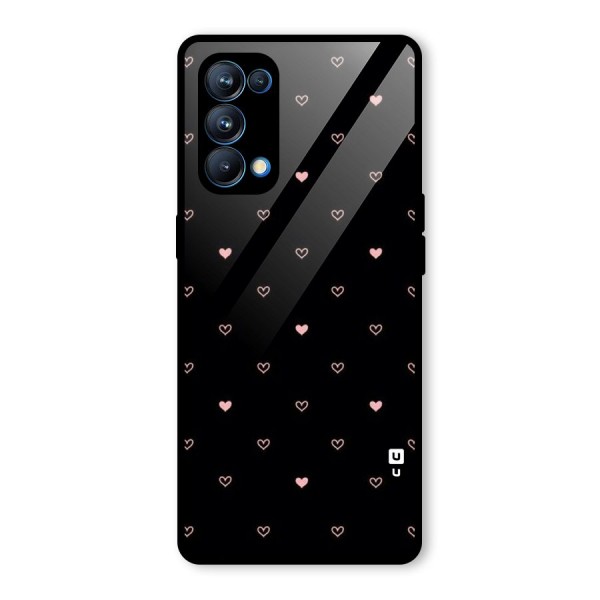 Tiny Little Pink Pattern Glass Back Case for Oppo Reno5 Pro 5G
