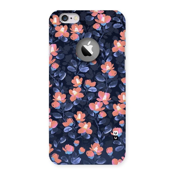 Tiny Peach Flowers Back Case for iPhone 6 Logo Cut