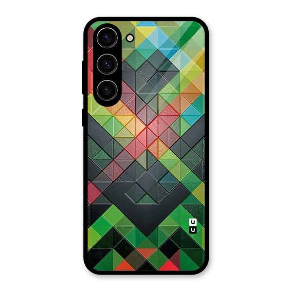 Too Much Colors Pattern Glass Back Case for Galaxy S23 Plus