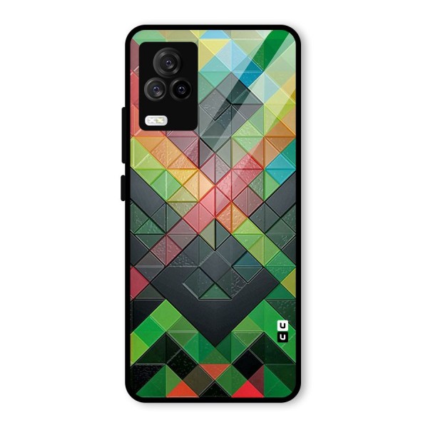Too Much Colors Pattern Glass Back Case for Vivo iQOO 7 Legend 5G