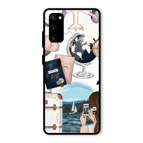 Travel Diaries Glass Back Case for Galaxy S20 FE