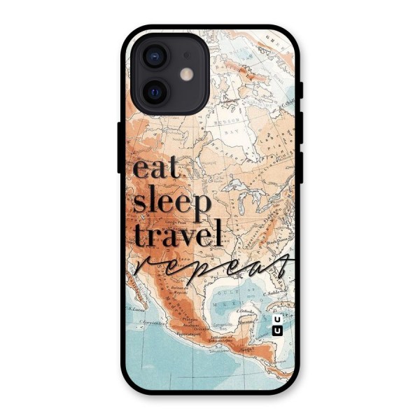 Travel Repeat Glass Back Case for iPhone 12