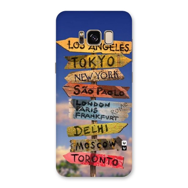 Travel Signs Back Case for Galaxy S8