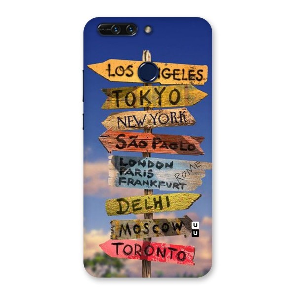 Travel Signs Back Case for Honor 8 Pro