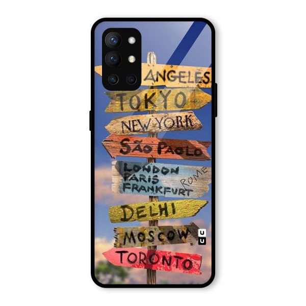 Travel Signs Glass Back Case for OnePlus 9R