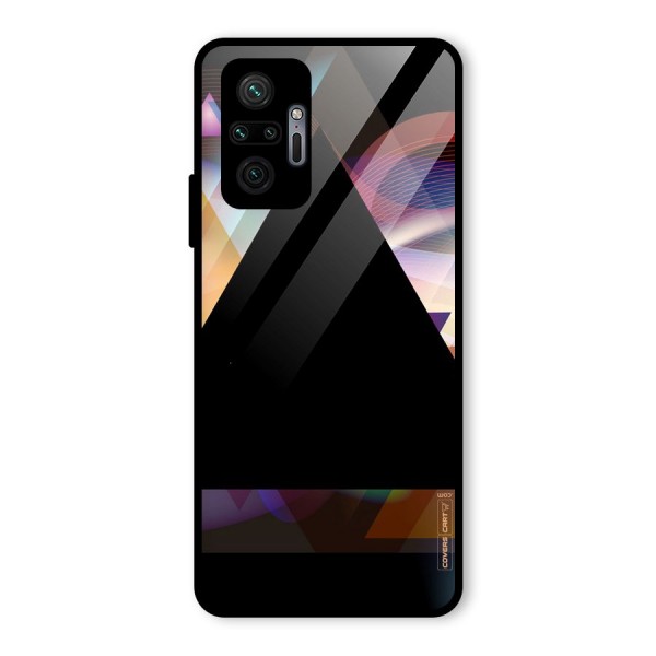 Triangle Black Abstract Glass Back Case for Redmi Note 10 Pro Max