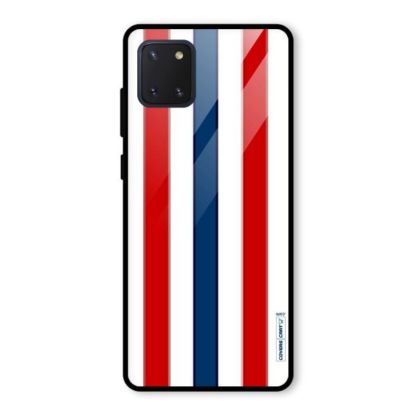 Tricolor Stripes Glass Back Case for Galaxy Note 10 Lite