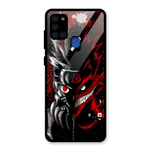 Two Face Naruto Glass Back Case for Galaxy A21s
