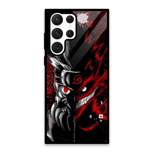 Two Face Naruto Glass Back Case for Galaxy S22 Ultra 5G