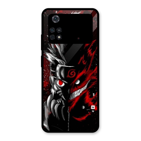 Two Face Naruto Glass Back Case for Poco M4 Pro 4G