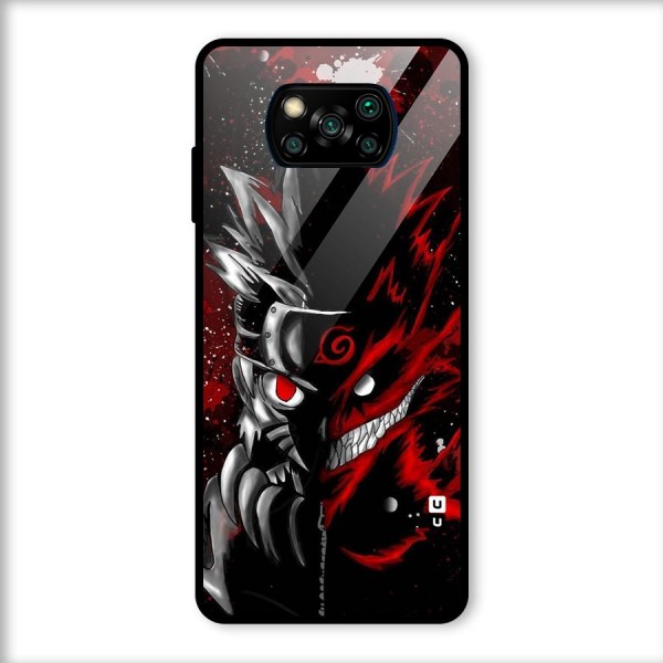 Two Face Naruto Glass Back Case for Poco X3