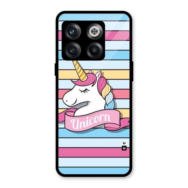 Unicorn Stripes Glass Back Case for OnePlus 10T