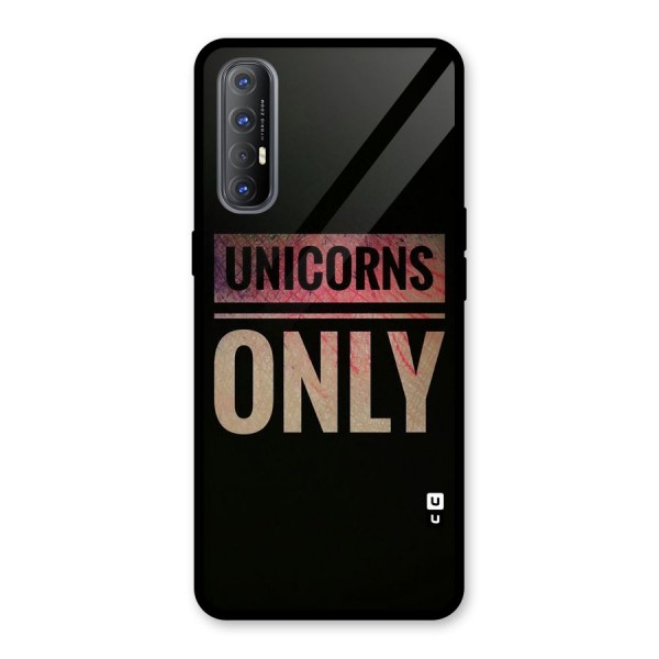 Unicorns Only Glass Back Case for Oppo Reno3 Pro