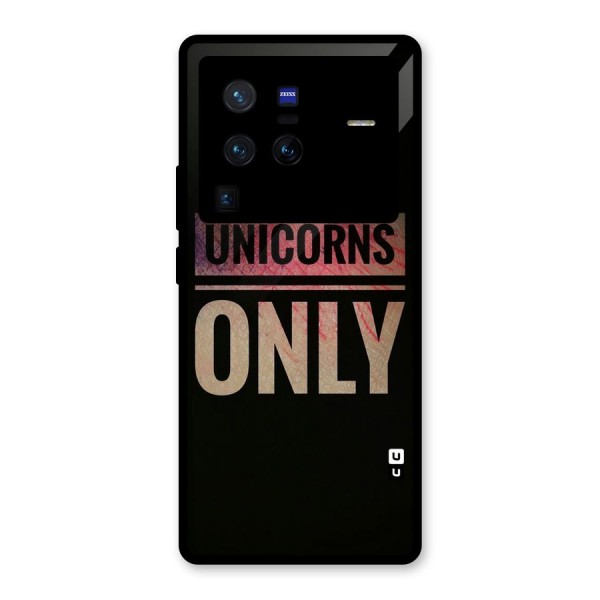 Unicorns Only Glass Back Case for Vivo X80 Pro