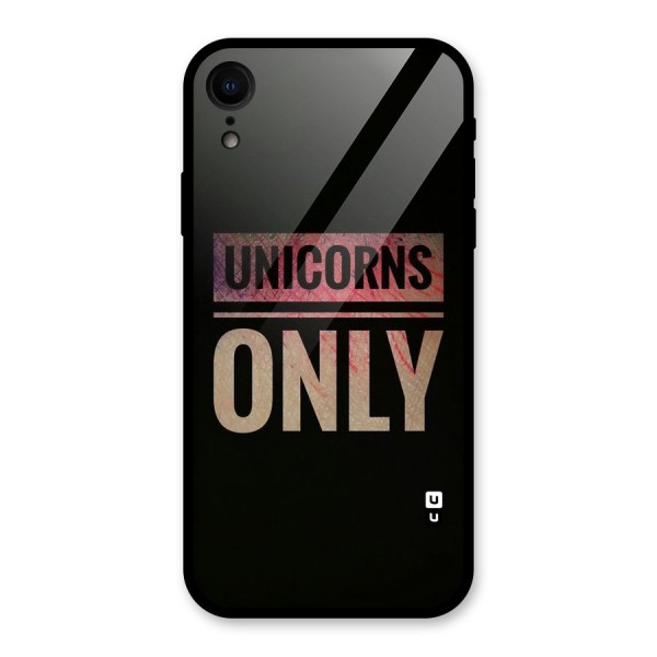 Unicorns Only Glass Back Case for XR