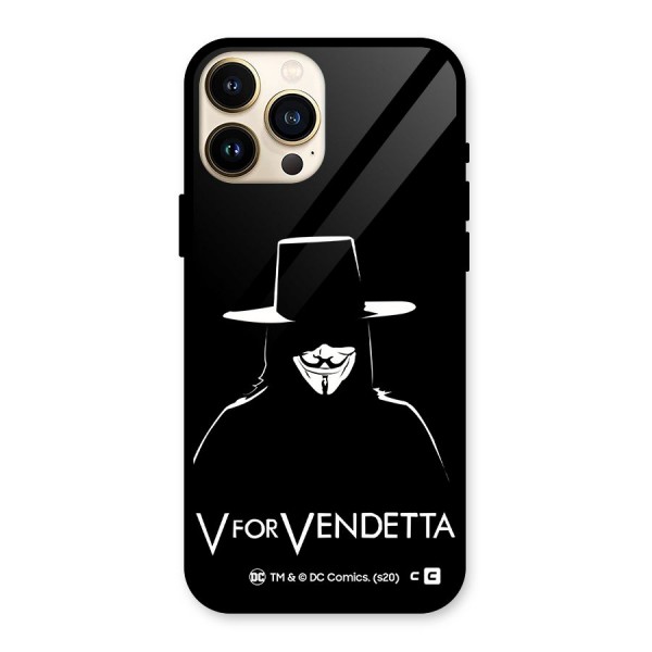 V for Vendetta Minimal Glass Back Case for iPhone 13 Pro Max