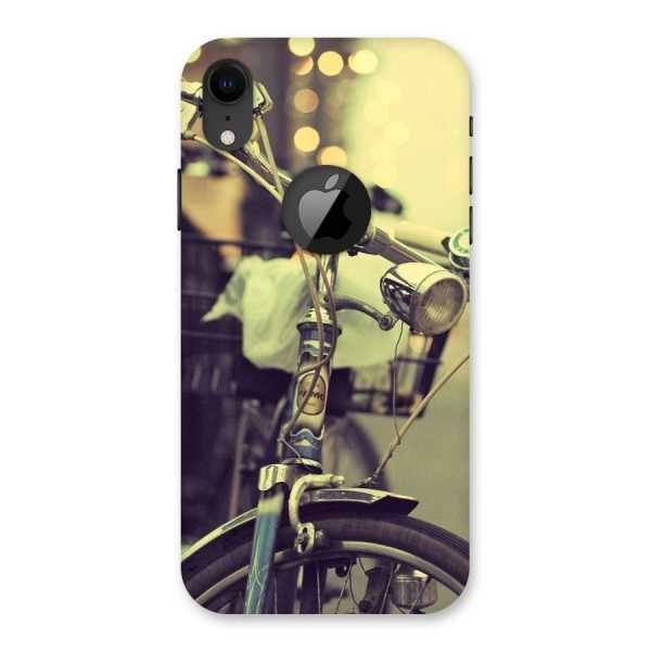 Vintage Bicycle Back Case for iPhone XR Logo Cut