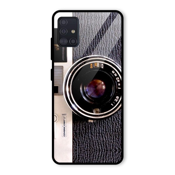 Vintage Camera Glass Back Case for Galaxy A51