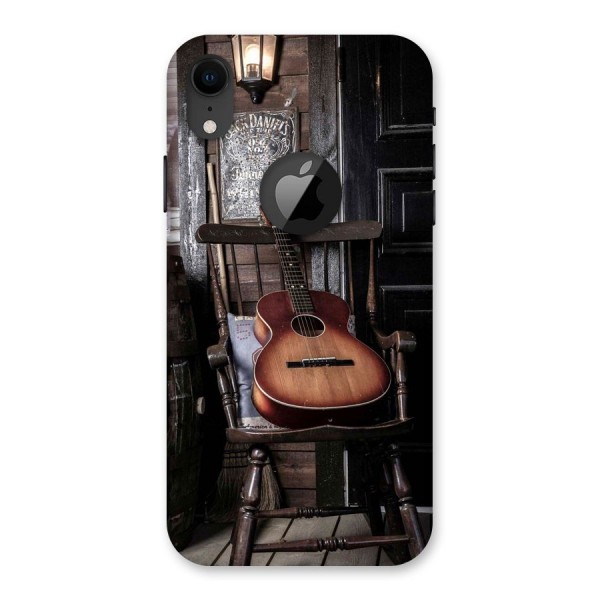 Vintage Chair Guitar Back Case for iPhone XR Logo Cut