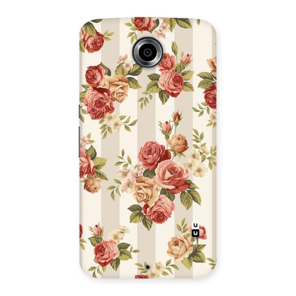 Vintage Color Flowers Back Case for Nexsus 6