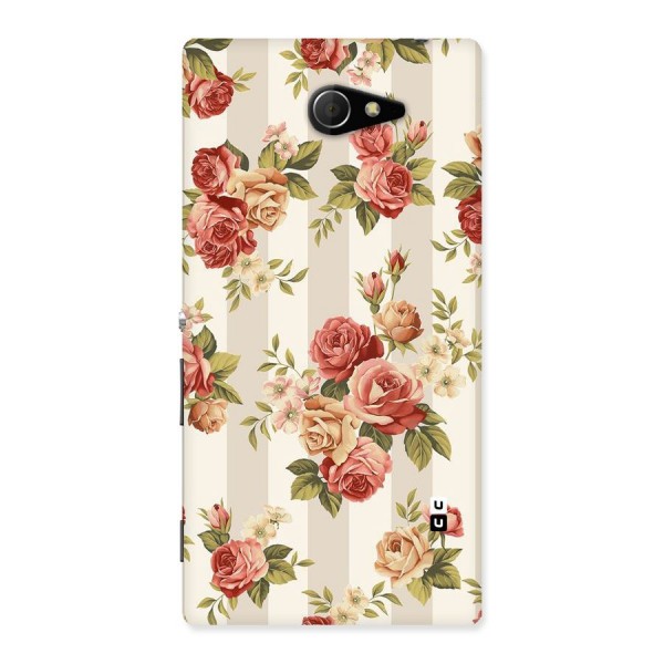 Vintage Color Flowers Back Case for Sony Xperia M2